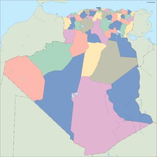 algeria vector mapa