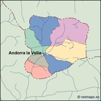 andorra vector mapa