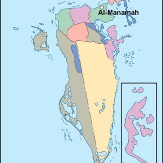bahrain vector mapa