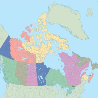 canada vector mapa