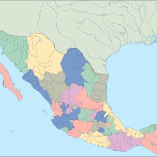mexico mapa mudo vectorial